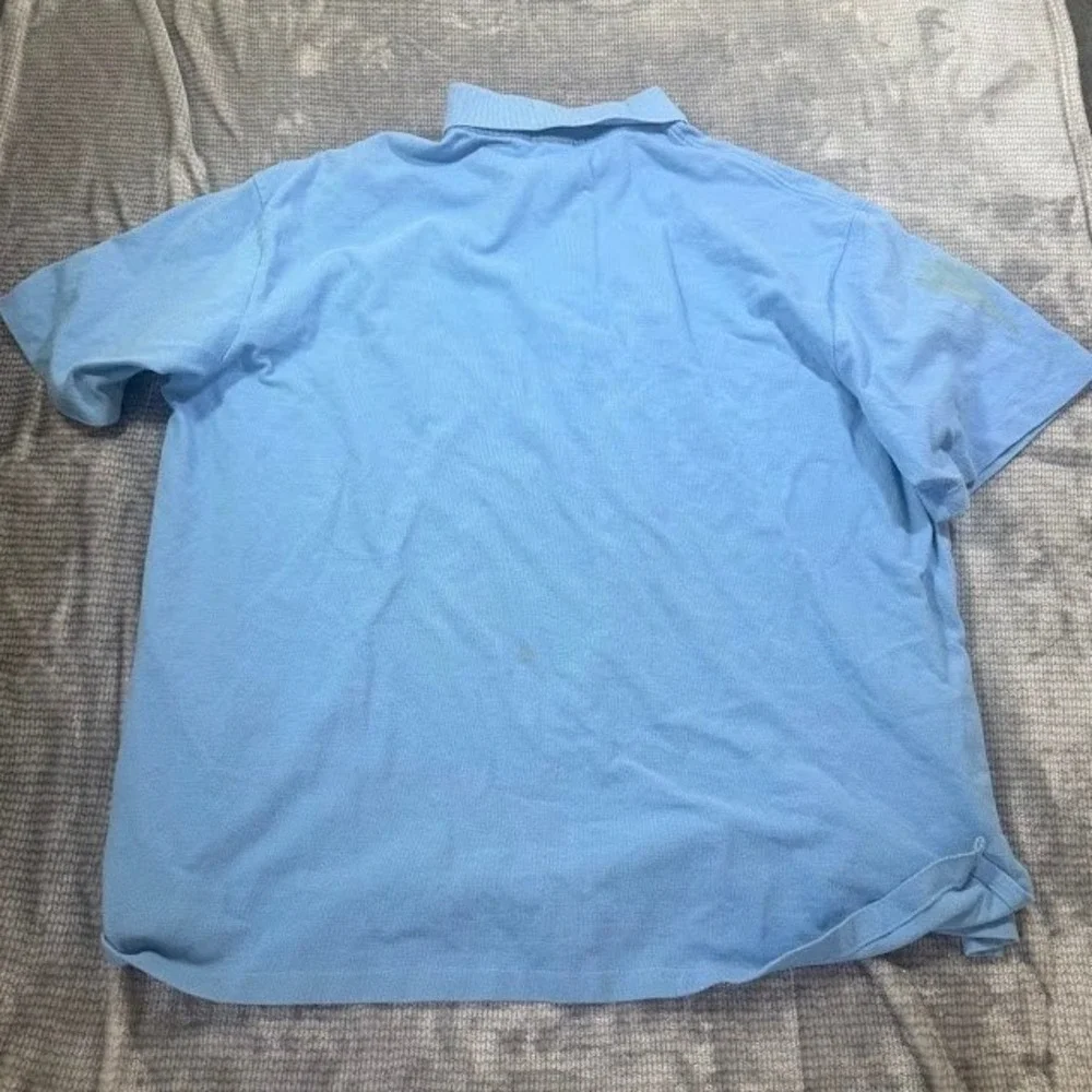Polo Ralph Lauren‎ Mens XL Light Blue Short Sleeve Pique Polo Shirt Pocket Pony